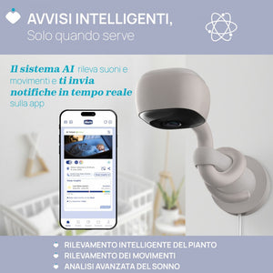 Video Baby Monitor Chicco Hubble Connect Smart AI WI-FI - 6