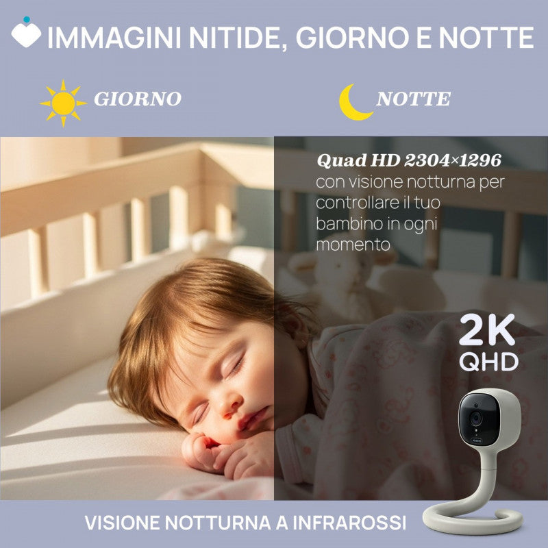 Video Baby Monitor Chicco Hubble Connect Smart AI WI-FI - 7