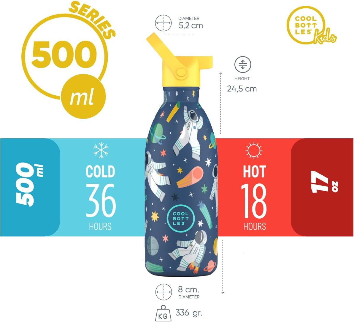 Borraccia in Accaio Galactic Ride 500ml Cool Bottles - 2