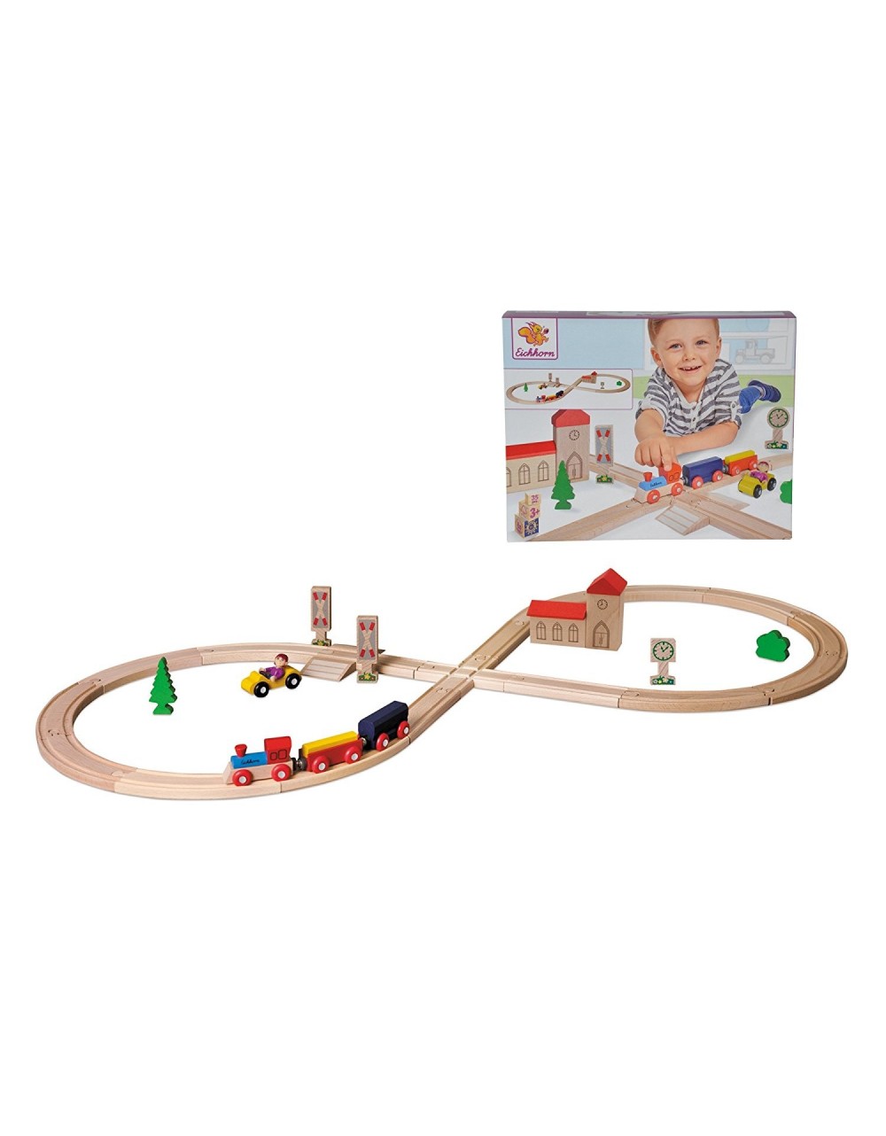 Pista Treno in legno 290 cm