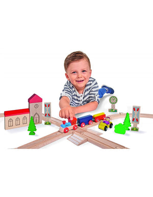 Pista Treno in legno 290 cm - 5