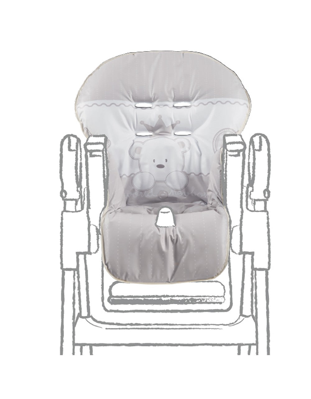 Rivestimento Seggiolone Baby Re Tortora