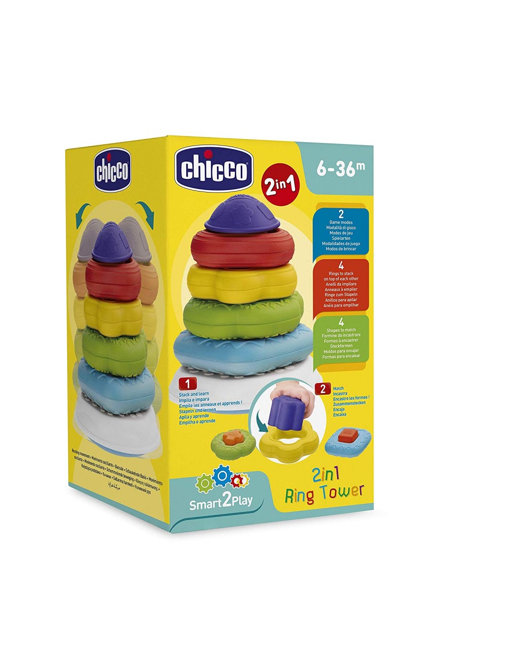 Gioco Chicco 2 in 1 Torre degli Anelli - 4