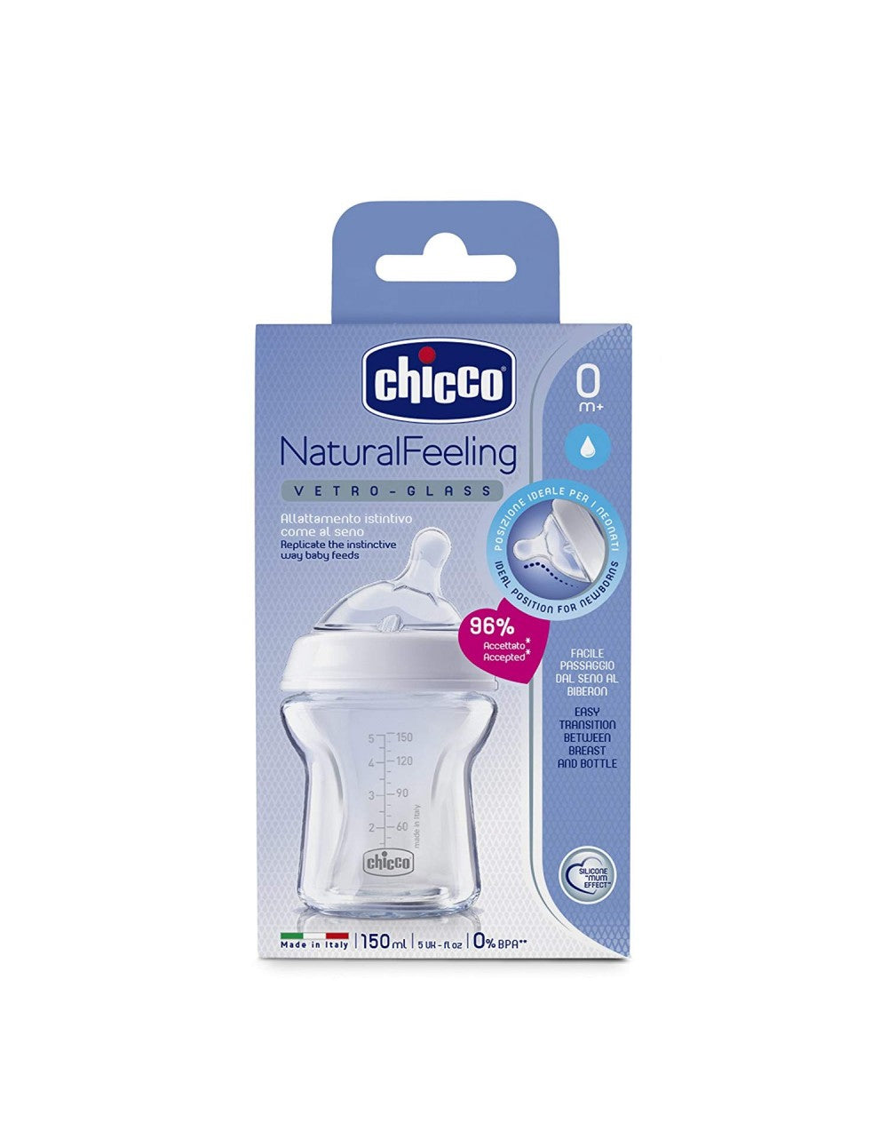 Biberon Chicco NaturalFeeling In Vetro 150 - 2