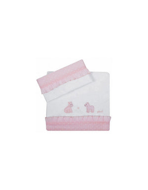Lenzuola Culla Picci Milky Rosa Pois