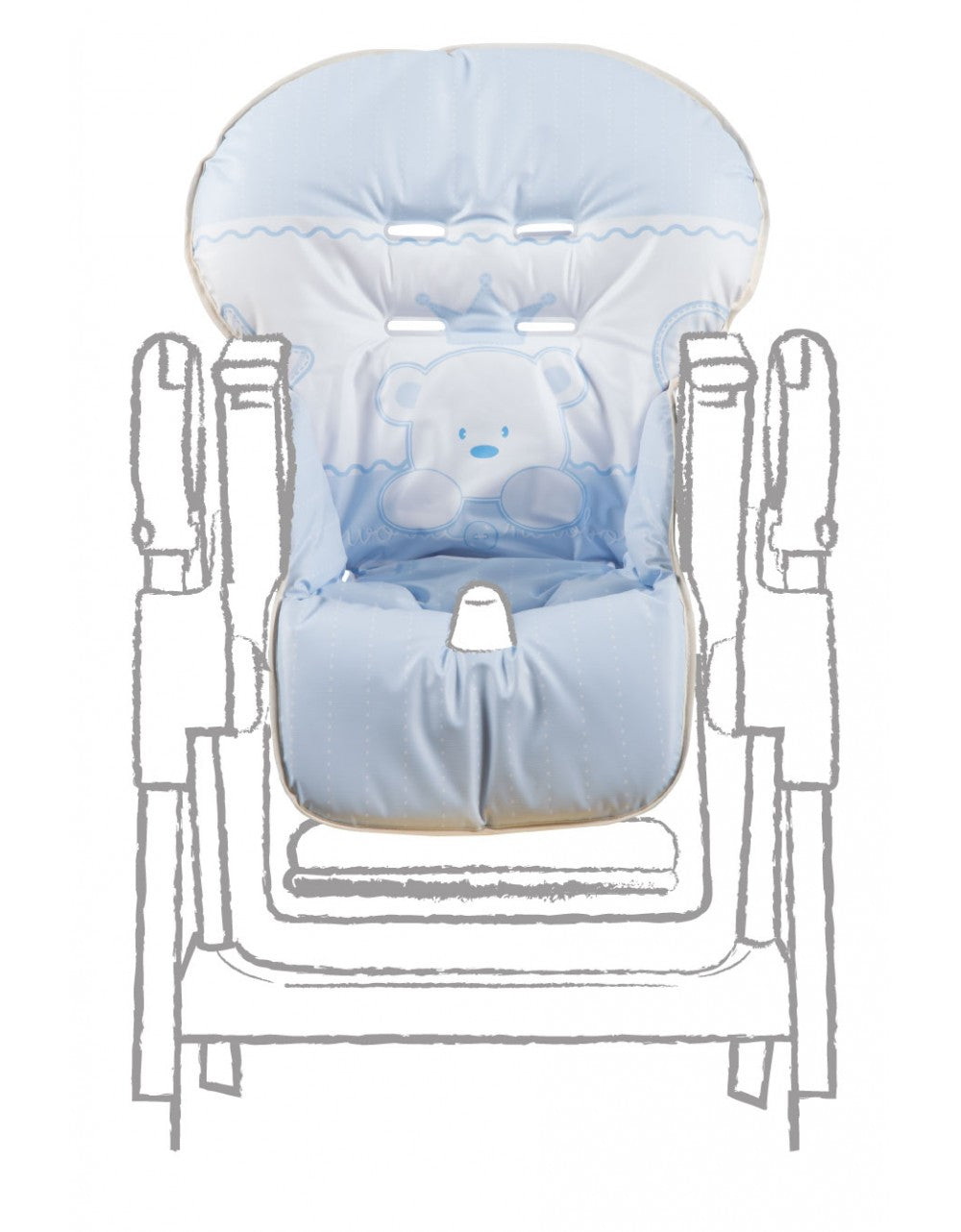 Rivestimento Seggiolone Baby Re Azzurro