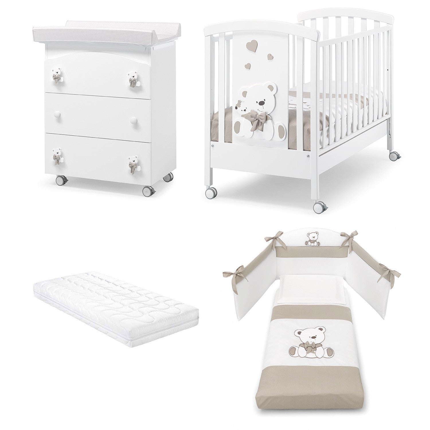 Offerta Cameretta Erbesi Tato - Bianco/Tortora