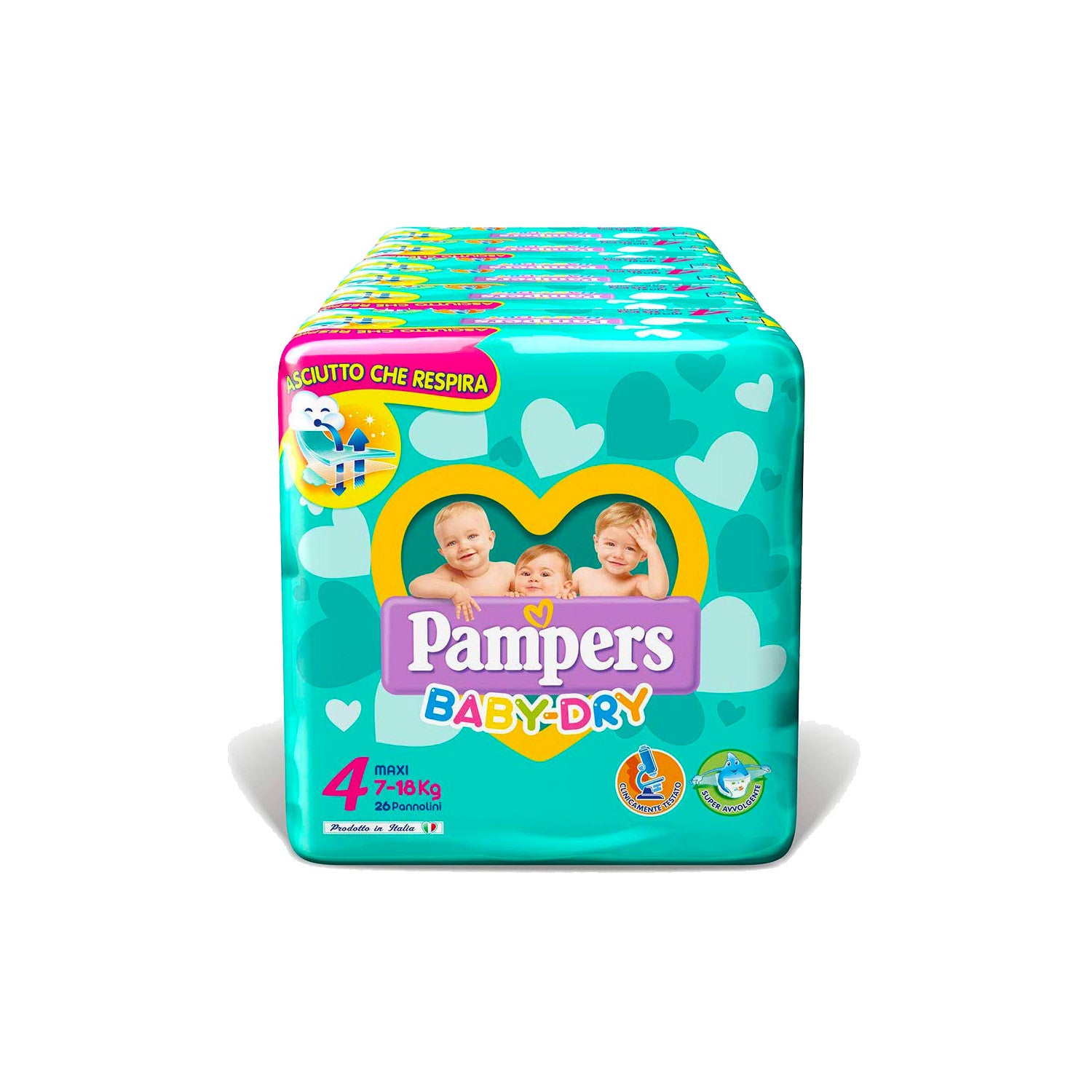 Pannolini Pampers Baby Dry Misura 4 - 136 pannolini