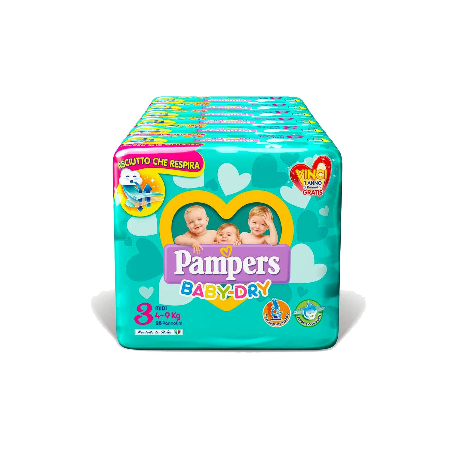 Pannolini Pampers Baby Dry Misura 3 - 120 pannolini