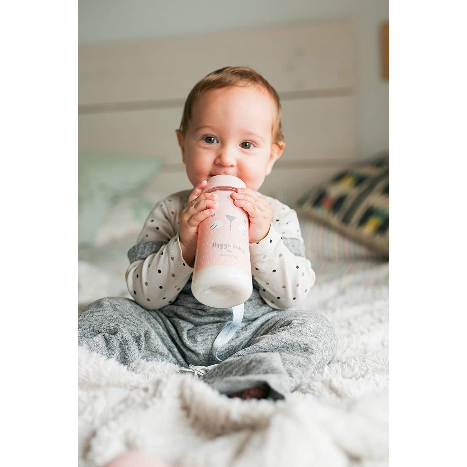 Biberon Hygge Baby Coniglio Pois Rosa - 3 Posizioni 240 ml - 2