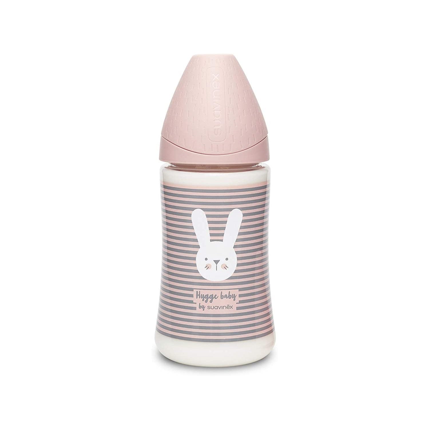 Biberon Hygge Baby Coniglio Righe Rosa - 3 Posizioni 270 ml