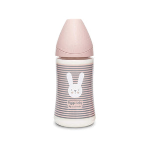 Biberon Hygge Baby Coniglio Righe Rosa - 3 Posizioni 270 ml