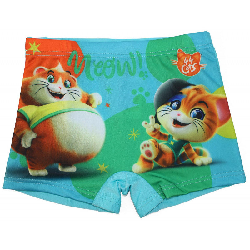 Costume Boxer 44 Gatti Azzurro - 2/3 Anni