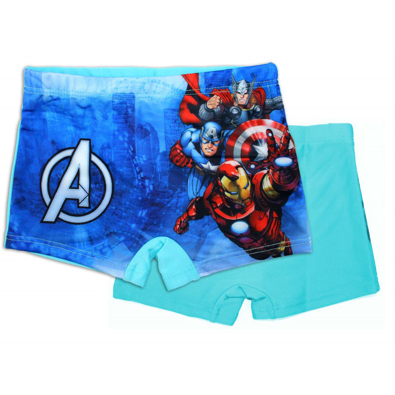 Costume Boxer Avengers Azzurro - 3/4 Anni