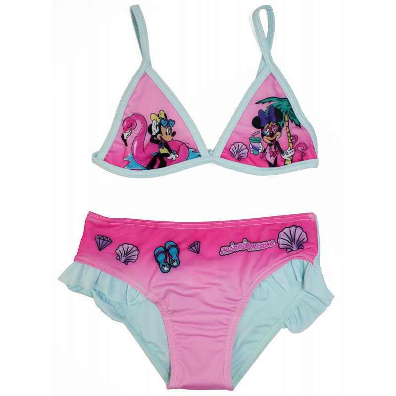 Costume Bikini Minnie Azzurro - 7/8 Anni