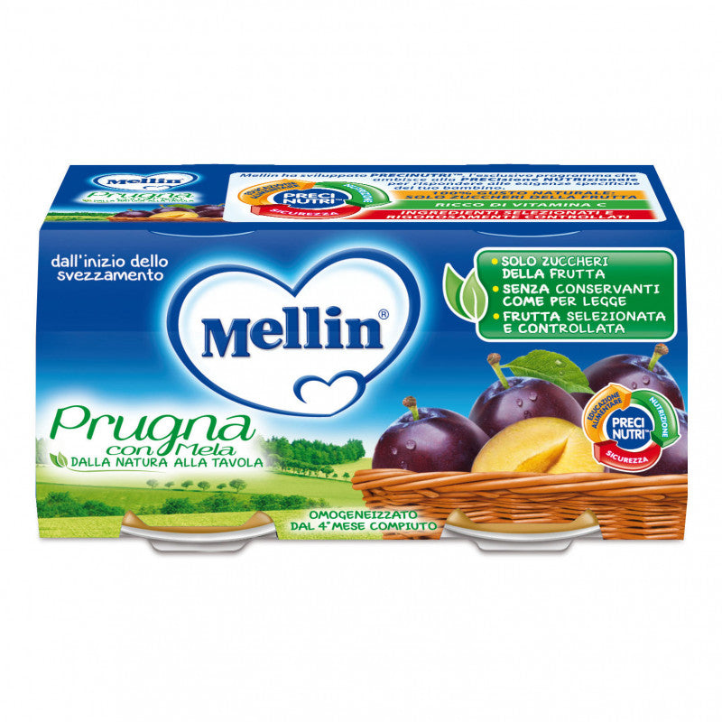 Omogeneizzato Prugna con Mela Mellin - 2 x 100 g