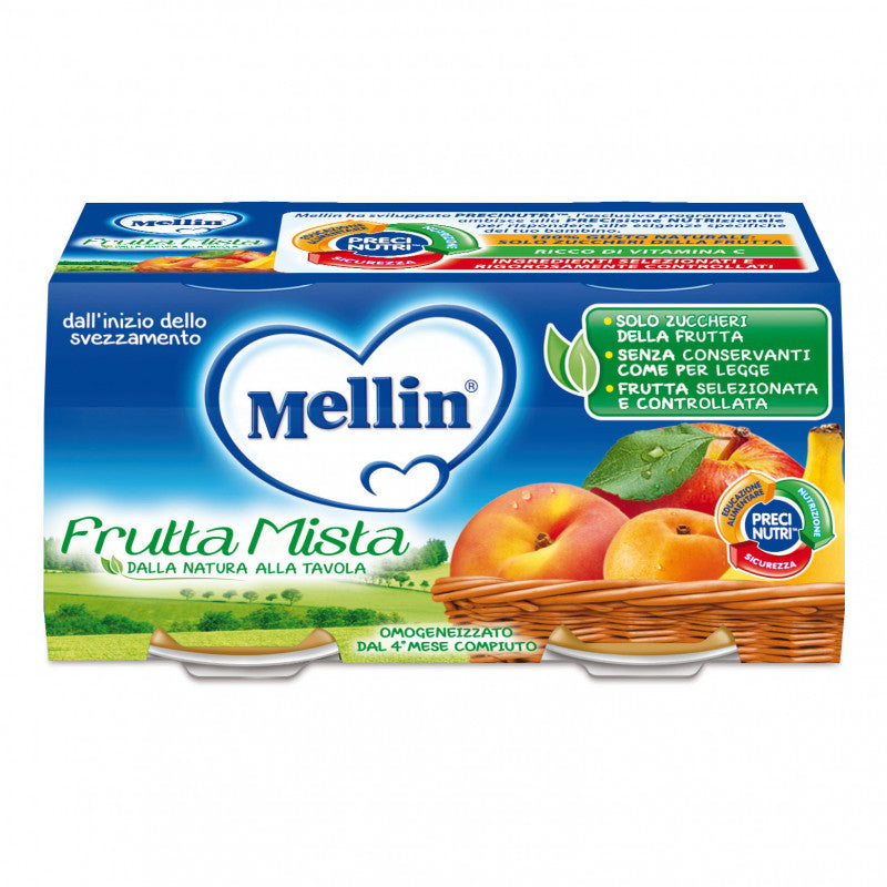 Omogeneizzato Frutta Mista Mellin - 2 x 100 g