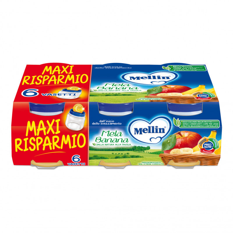 Omogeneizzato Mela Banana Mellin - 6 x 100 g