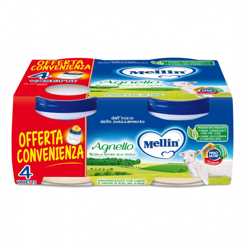 Omogeneizzato Agnello Mellin - 4 x 80 g