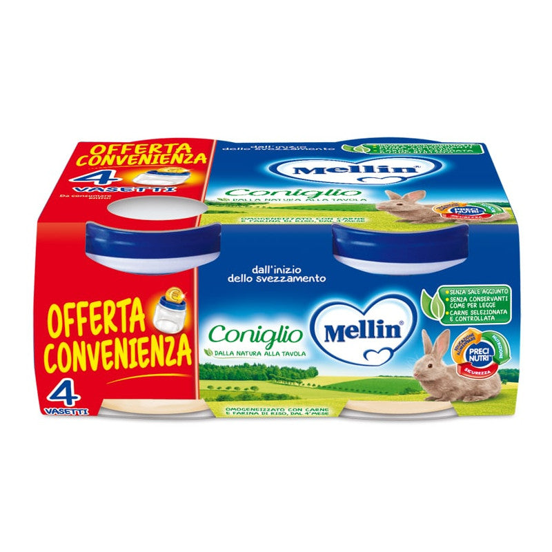Omogeneizzato Coniglio Mellin - 4 x 80 g
