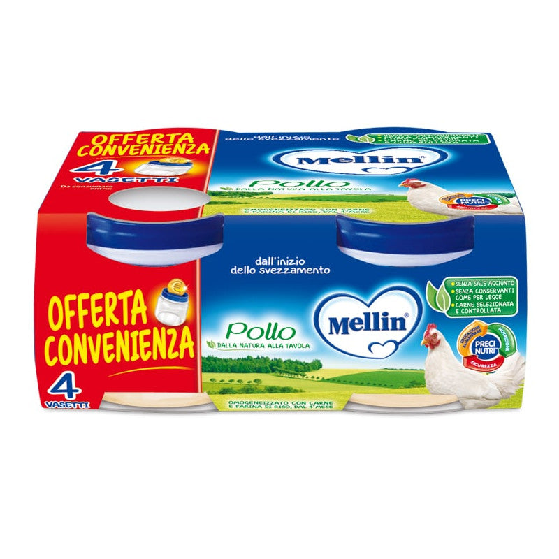 Omogeneizzato Pollo Mellin - 4 x 80 g