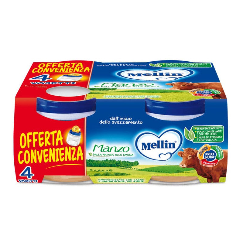 Omogeneizzato Manzo Mellin - 4 x 80 g