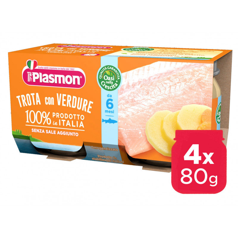 Omogeneizzato Trota Plasmon - 4 x 80 g