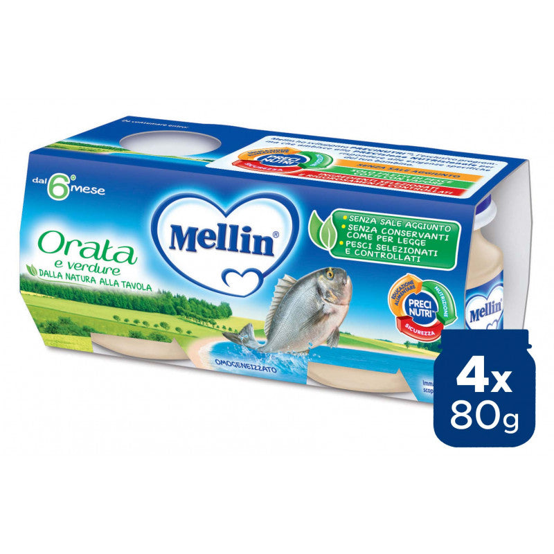 Omogeneizzato Orata Mellin - 4 x 80 g