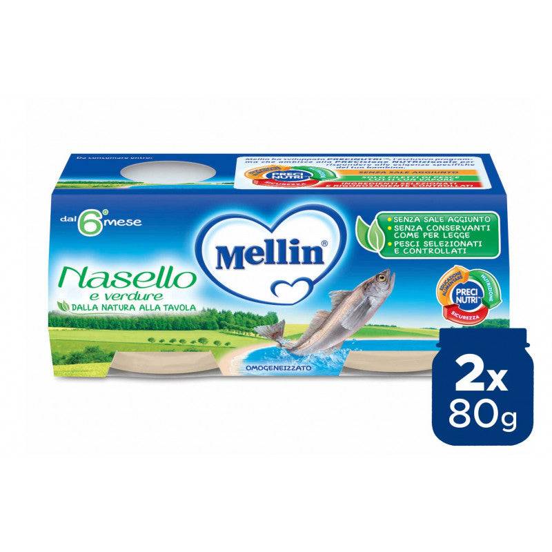 Omogeneizzato Nasello Mellin - 2 x 80 g