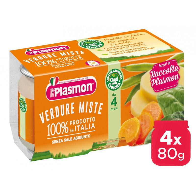 Omogeneizzato Verdure Miste Plasmon - 4 x 80 g