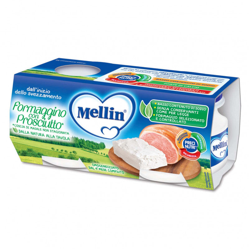 Omogeneizzato Formaggino con Prosciutto Mellin