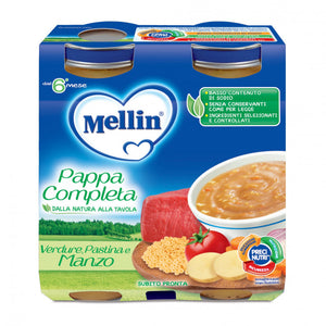 Pappa Completa Mellin - Verdure, Pastina e Manzo