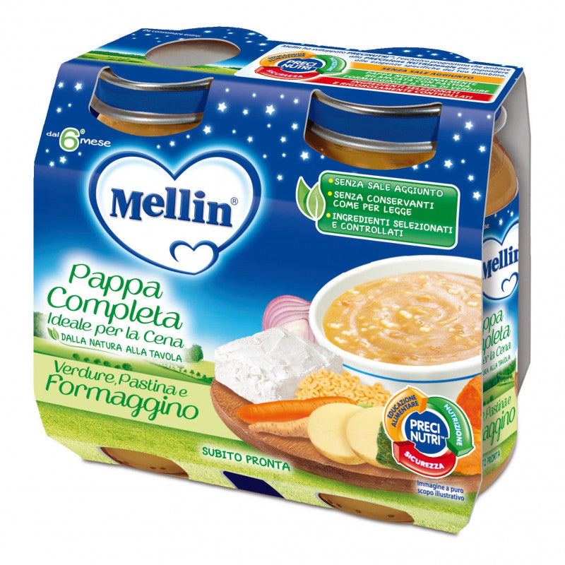 Pappa Completa Mellin - Pastina, Verdure e Formaggino