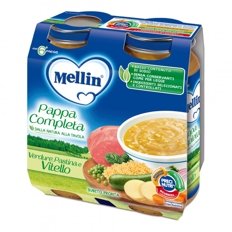 Pappa Completa Mellin - Verdure, Pastina e Vitello
