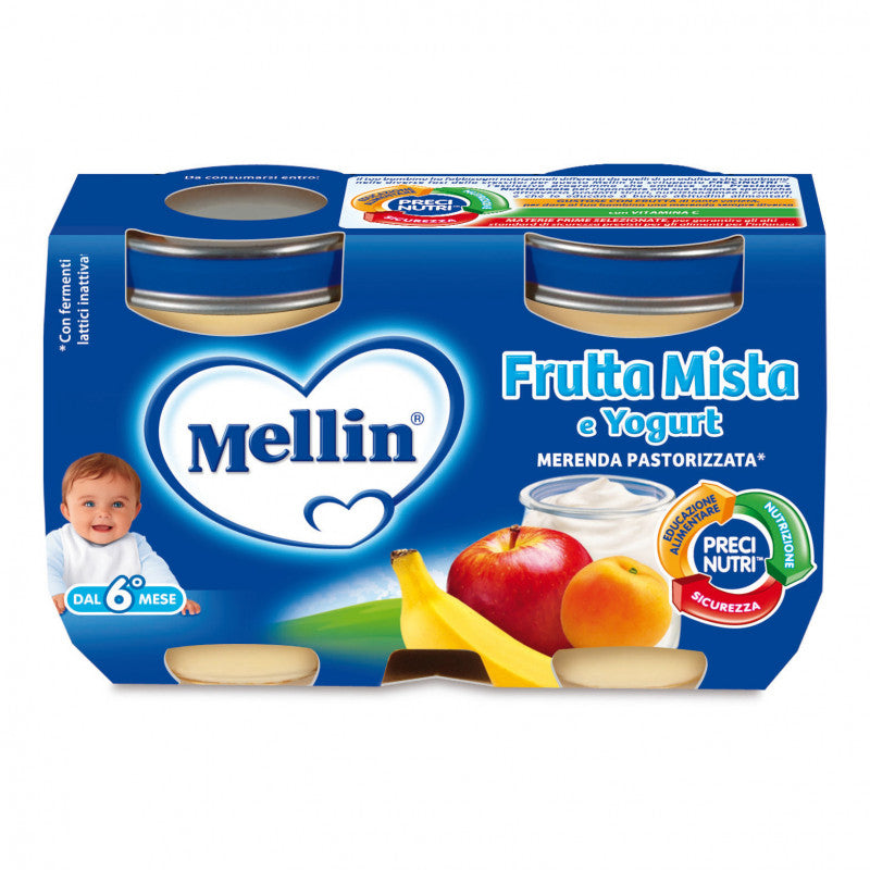 Merenda Mellin - Frutta Mista e Yogurt
