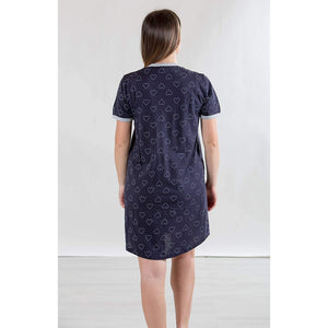 Camicia da Notte Blu a Cuori - T7 - 2