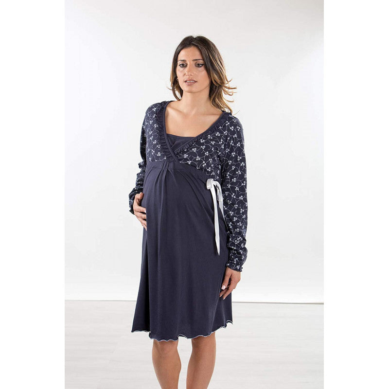 Camicia da Notte Fantasia Floreale Aperta Avanti - T4 - 2