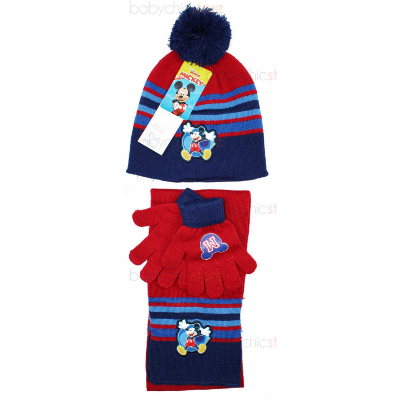 Set Sciarpa, Cappello e Guanti Mickey Mouse Rosso