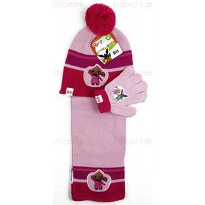 Set Sciarpa, Cappello e Guanti di Bing - Rosa - 3