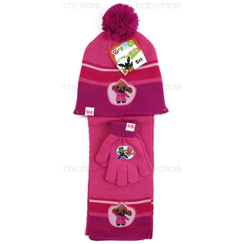 Set Sciarpa, Cappello e Guanti di Bing - Rosa - 4
