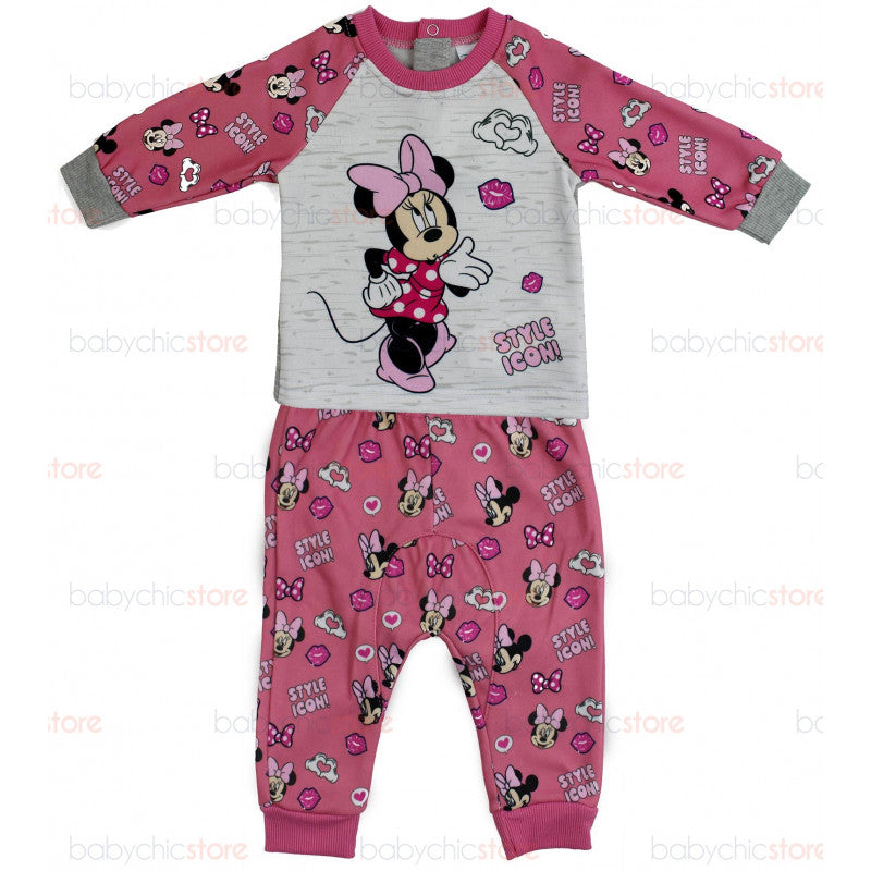 Tuta Neonato Disney Minnie Rosa/Grigio - 12 Mesi