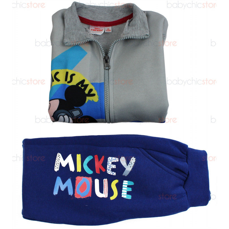 Jogging Set Mickey Mouse - Grigio/Blu - 4 Anni