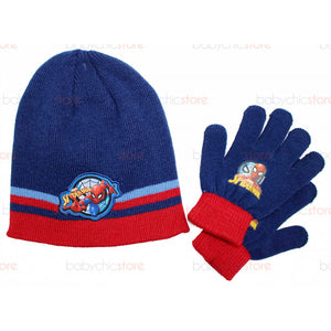 Set Cappello e Guanti di Spiderman - Blu/Rosso