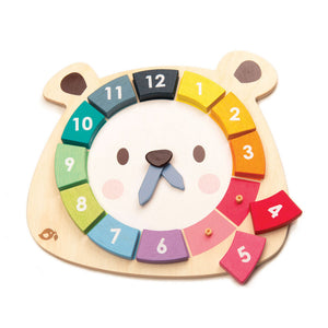 Orologio Numeri e Colori in Legno