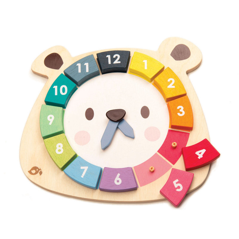 Orologio Numeri e Colori in Legno