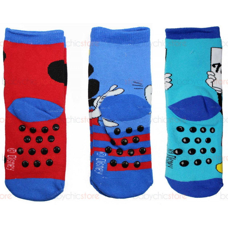 3 Paia Calzini Antiscivolo Mickey Mouse - 2