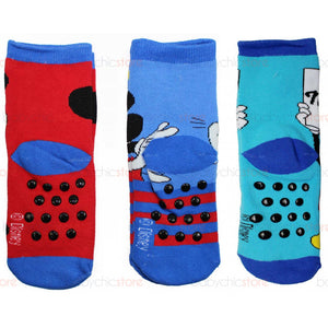 3 Paia Calzini Antiscivolo Mickey Mouse - 23/26 - 2