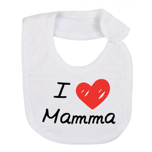 Bavaglino Neonato I Love Mamma