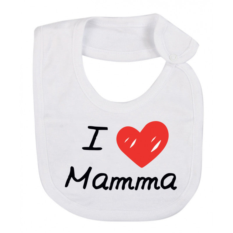 Bavaglino Neonato I Love Mamma