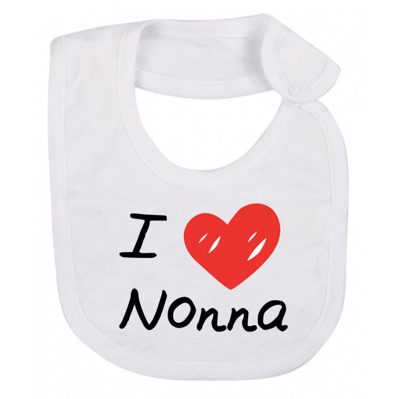 Bavaglino Neonato I Love Nonna